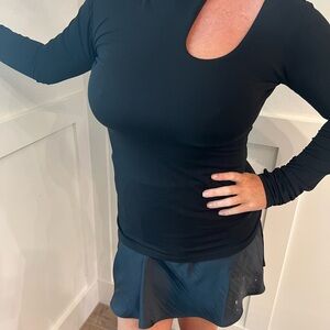 Chic‎ Black Cut-Out Long Sleeve Bodysuit